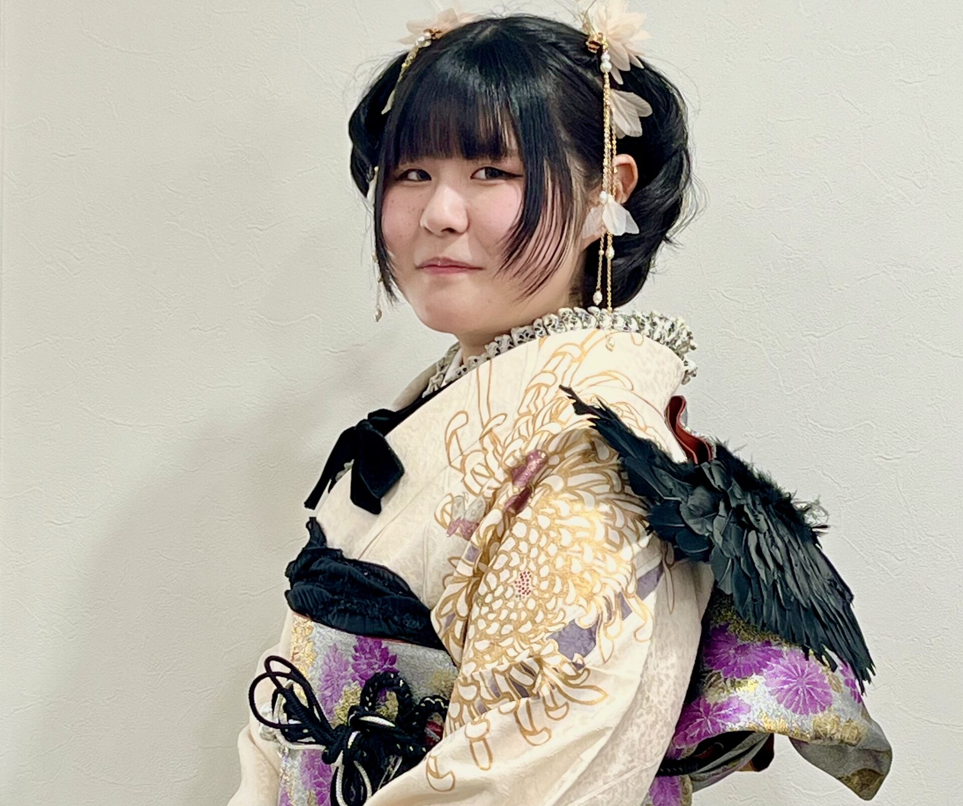 成人式振袖 着付、ヘアセット（メイク無し）¥24200税込